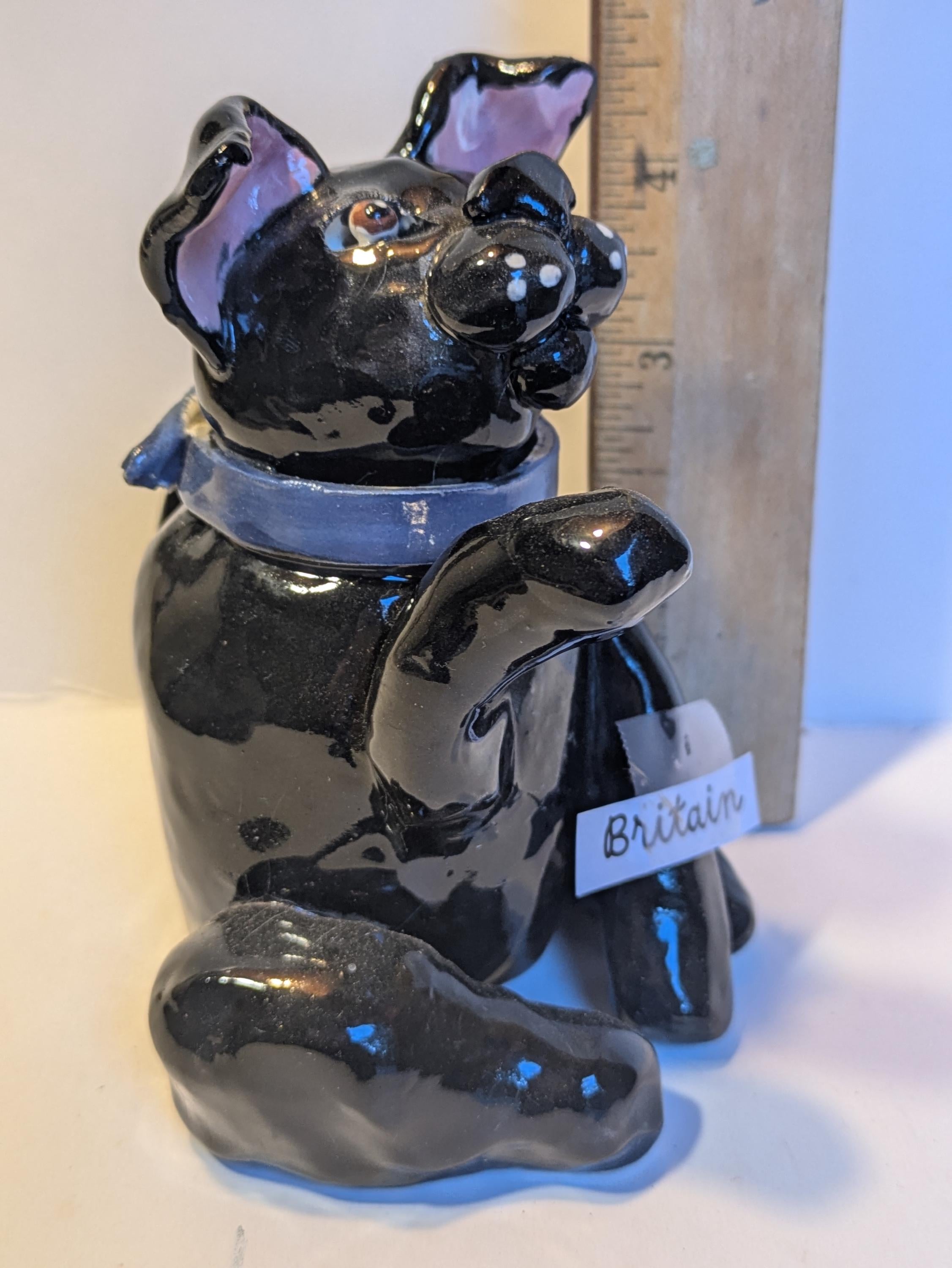 Britain — WhimsiClay One-of-a-Kind Vintage Black Lab Sculpture by Amy Lacombe