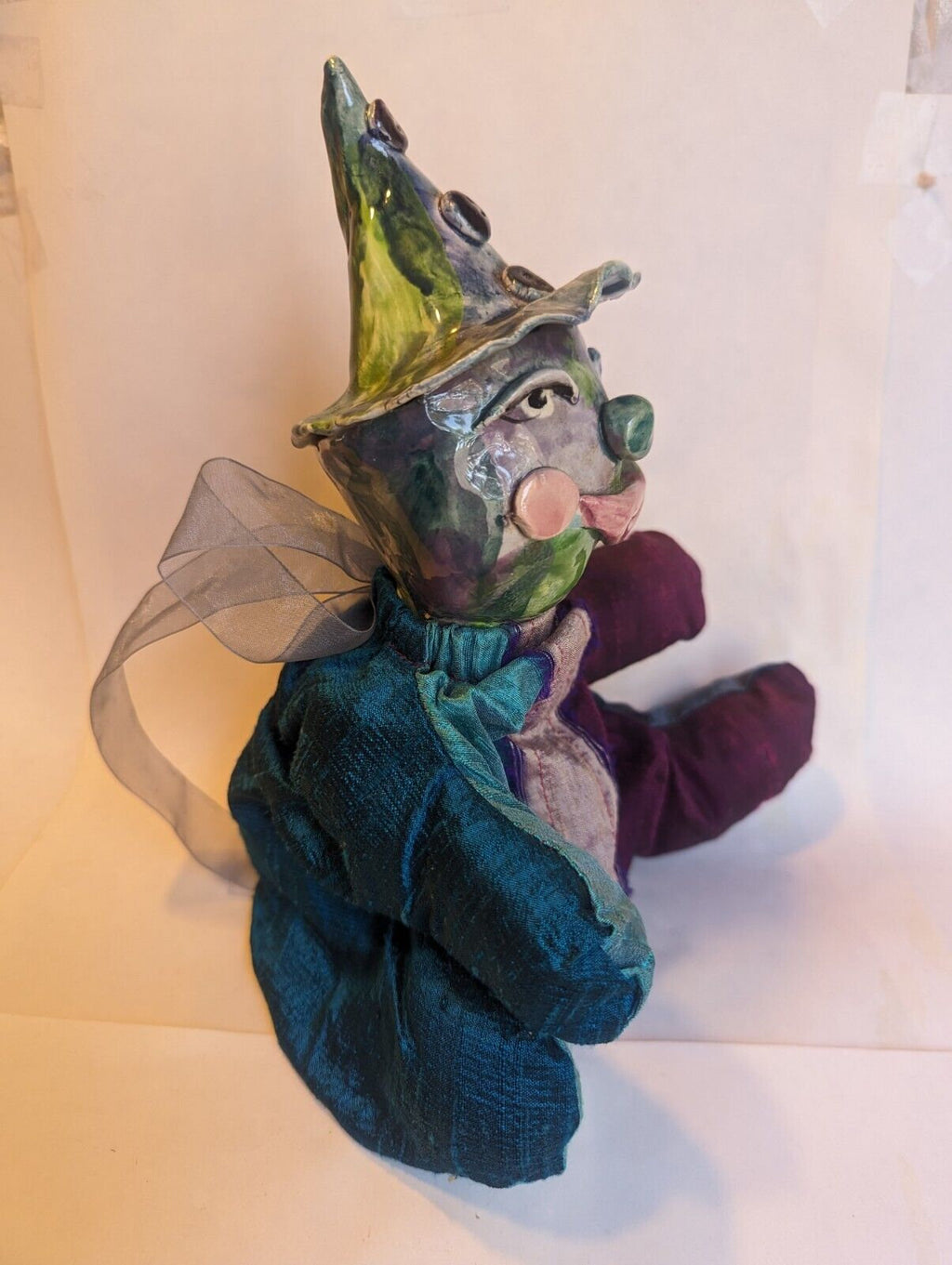 Poppy — WhimsiClay Mixed Media Musical Clown, Plays 'Send In The Clowns'