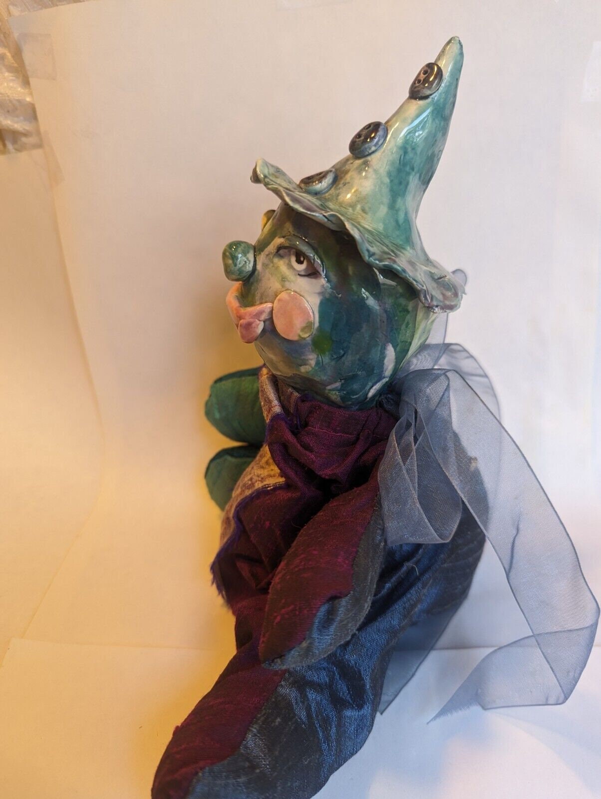Poppy — WhimsiClay Mixed Media Musical Clown, Plays 'Send In The Clowns'