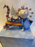 WhimsiClay teacher cat In Box, + Angelica Cat Pin