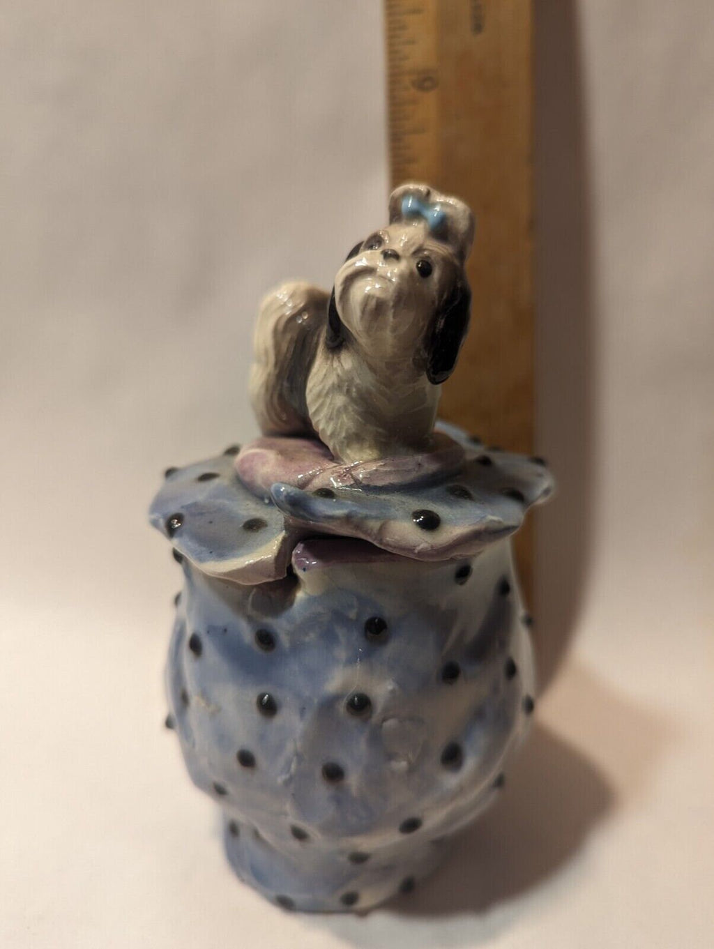 Shih Tzu & Lhasa Apso — WhimsiClay Vintage Covered Jar by Amy Lacombe