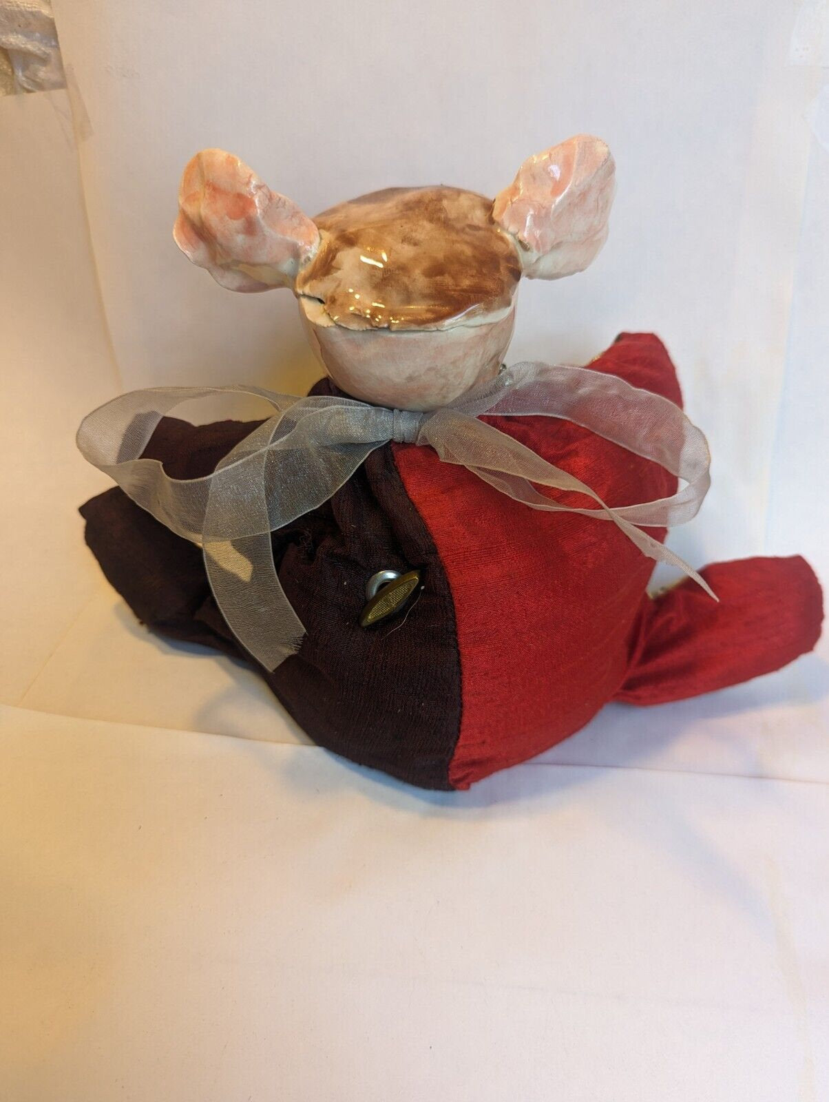 Musical Silk Clown Doll — WhimsiClay Mixed Media, Plays Happy Birthday