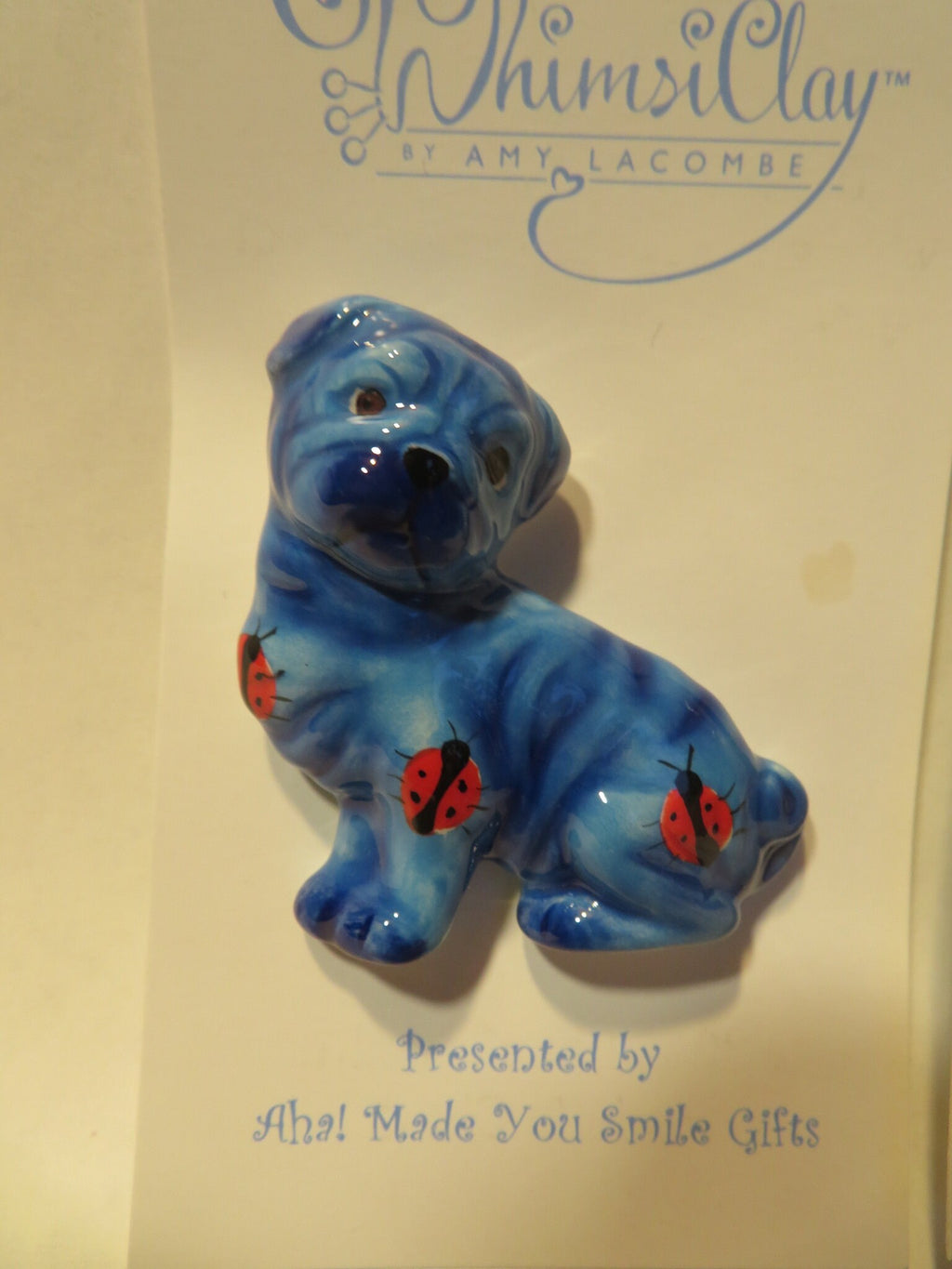 Bug & Fawn — WhimsiClay Pug Pin Pair by Amy Lacombe