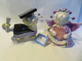 Graduate & Gratitude — WhimsiClay Angel Cat Pair, Boxed, with Yankee Doodle Cat Pin