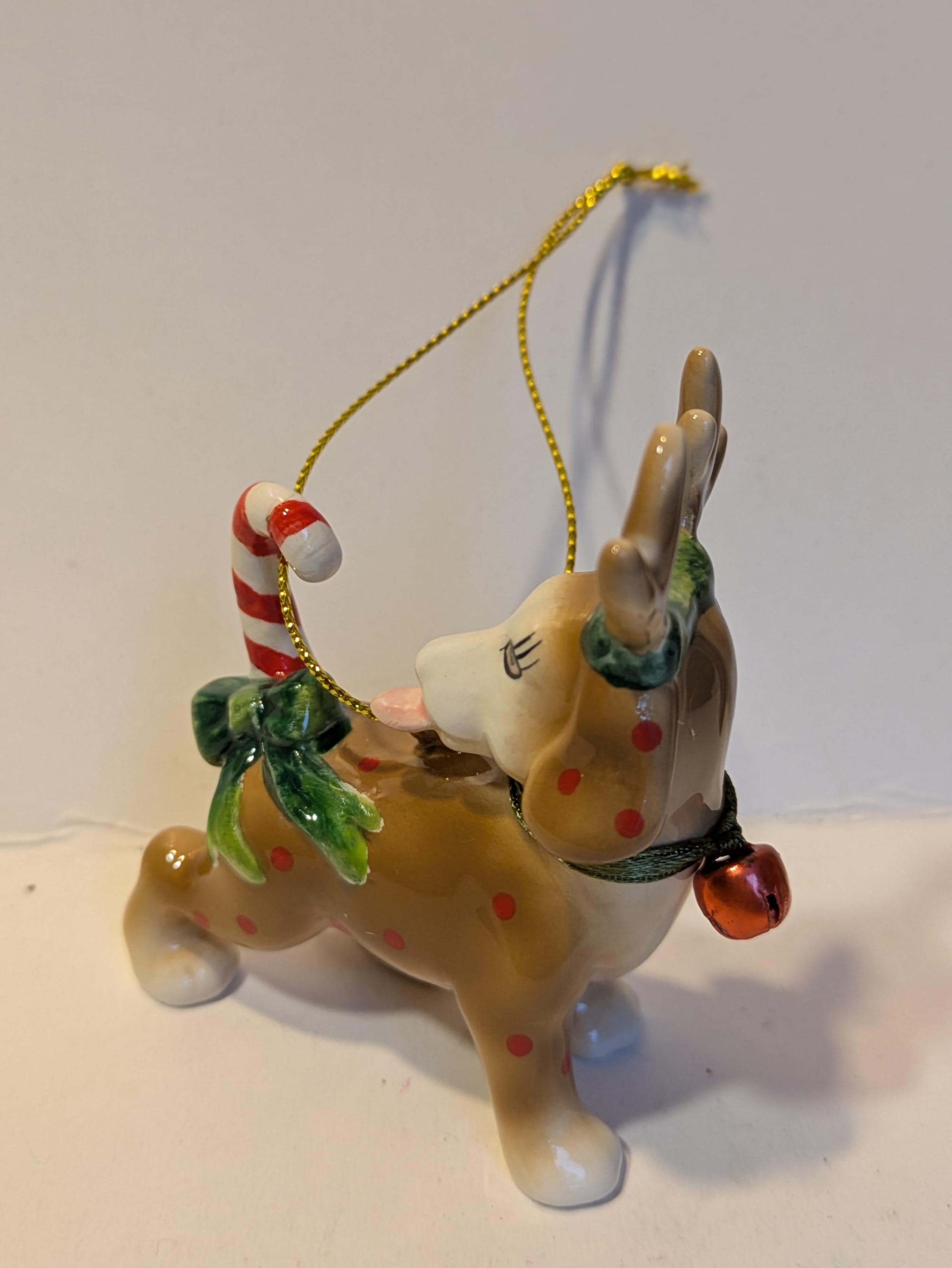 Dashette — WhimsiClay Detailed Holiday Dog Ornament & Mini Figurine by Amy Lacombe, with Dog Pin