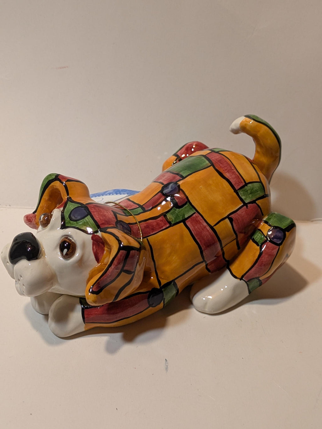 Buttons — WhimsiClay Rare Patchwork Pup Clayful Canine by Amy Lacombe, with Pug Pin