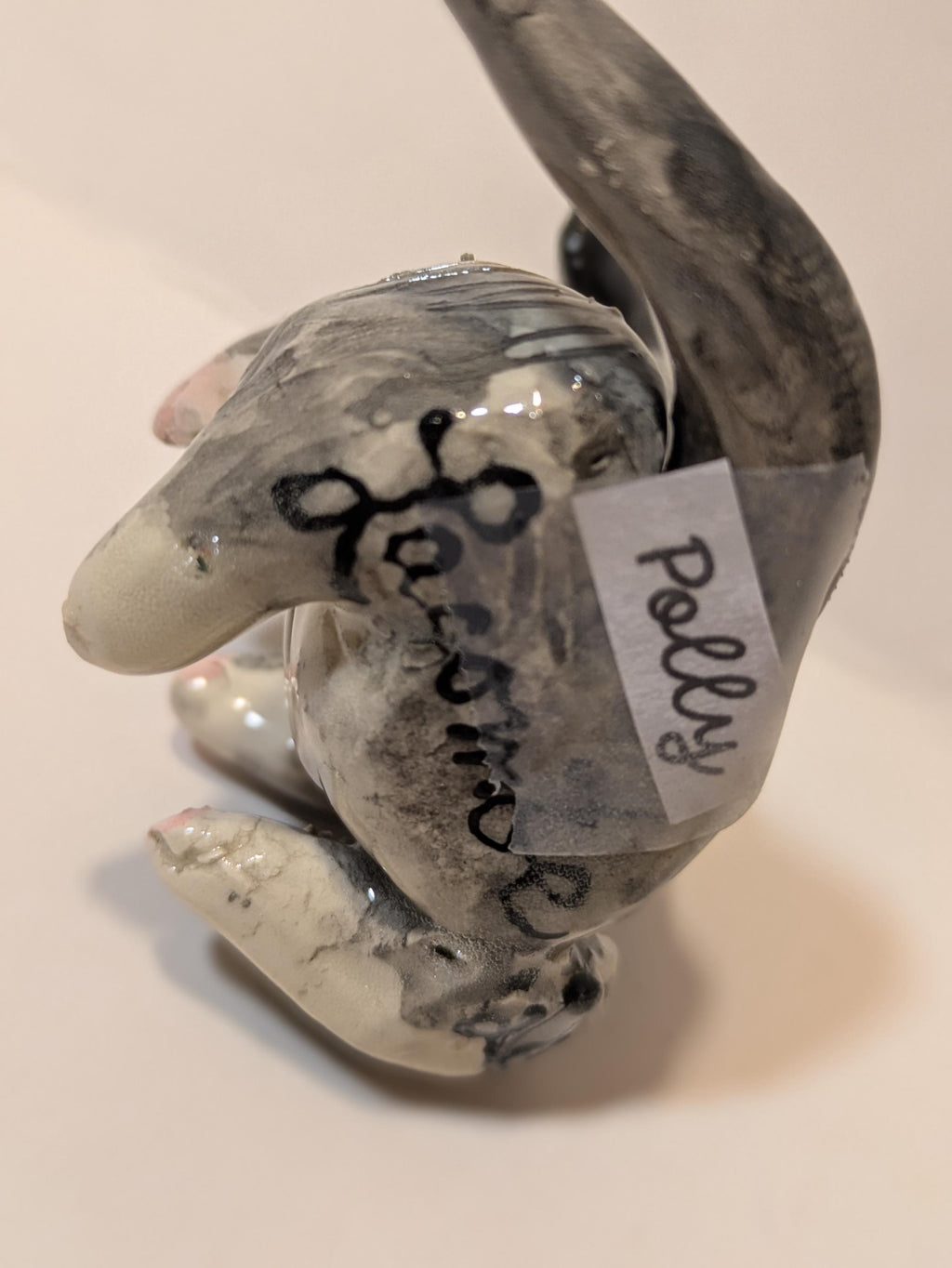 WhimsiClay Polly Possum, Mini Figurine by Amy Lacombe.