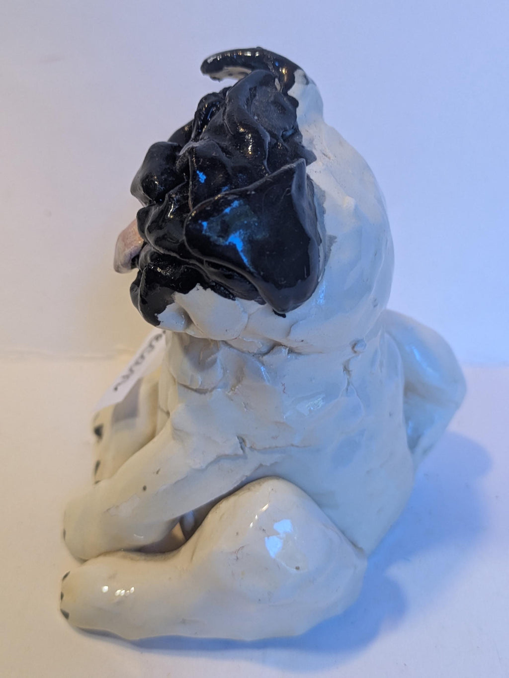 Pecan — WhimsiClay Vintage Pretty Little Pug Sculpture by Amy Lacombe