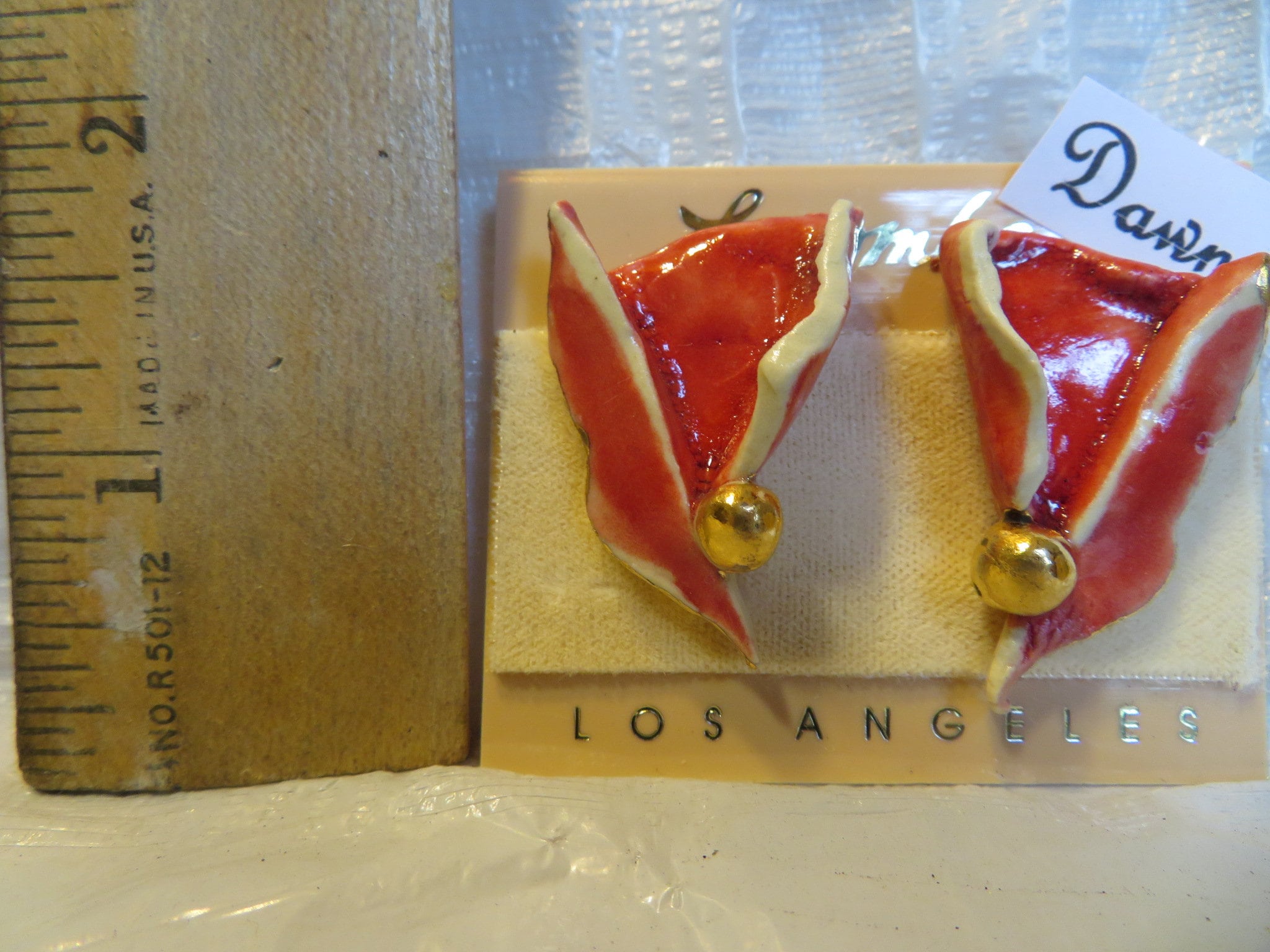 Dawn — WhimsiClay Bold Statement Ceramic Earrings by Amy Lacombe, with Cat Pin