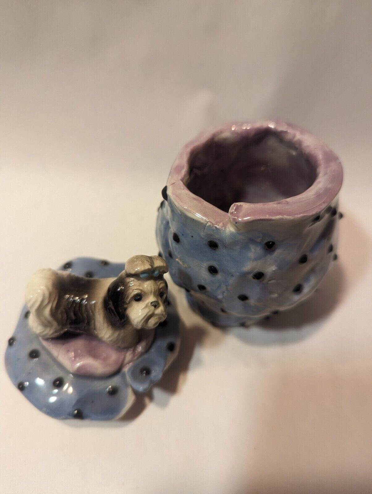 Shih Tzu & Lhasa Apso — WhimsiClay Vintage Covered Jar by Amy Lacombe