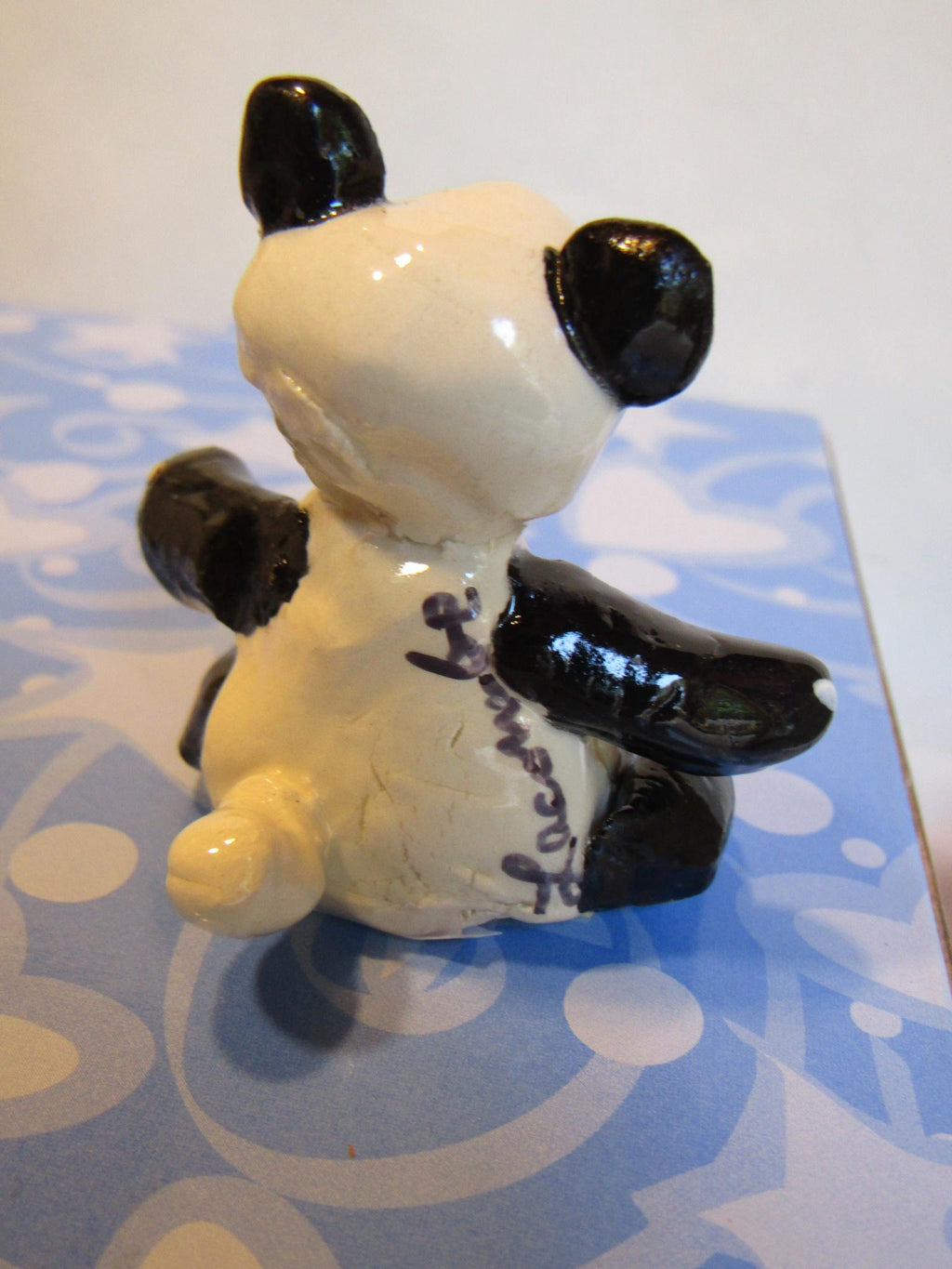 Bunny — WhimsiClay Baby Panda Figurine, Handmade by Amy Lacombe