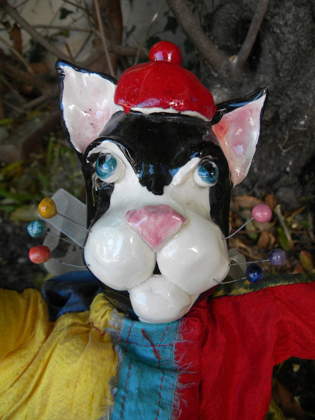 Red Beret Cat — WhimsiClay Musical Doll