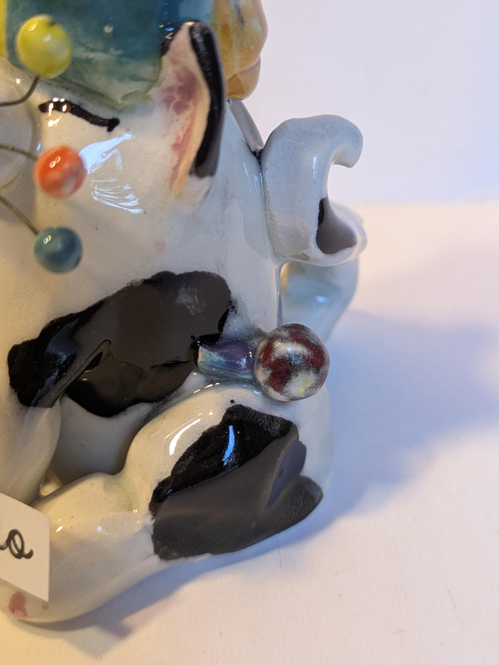 Nekko — Vintage WhimsiClay Black & White Cat Candle Holder by Amy Lacombe