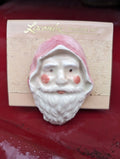 Santa Pin — Vintage WhimsiClay Red Cowl Old Time by Amy Lacombe