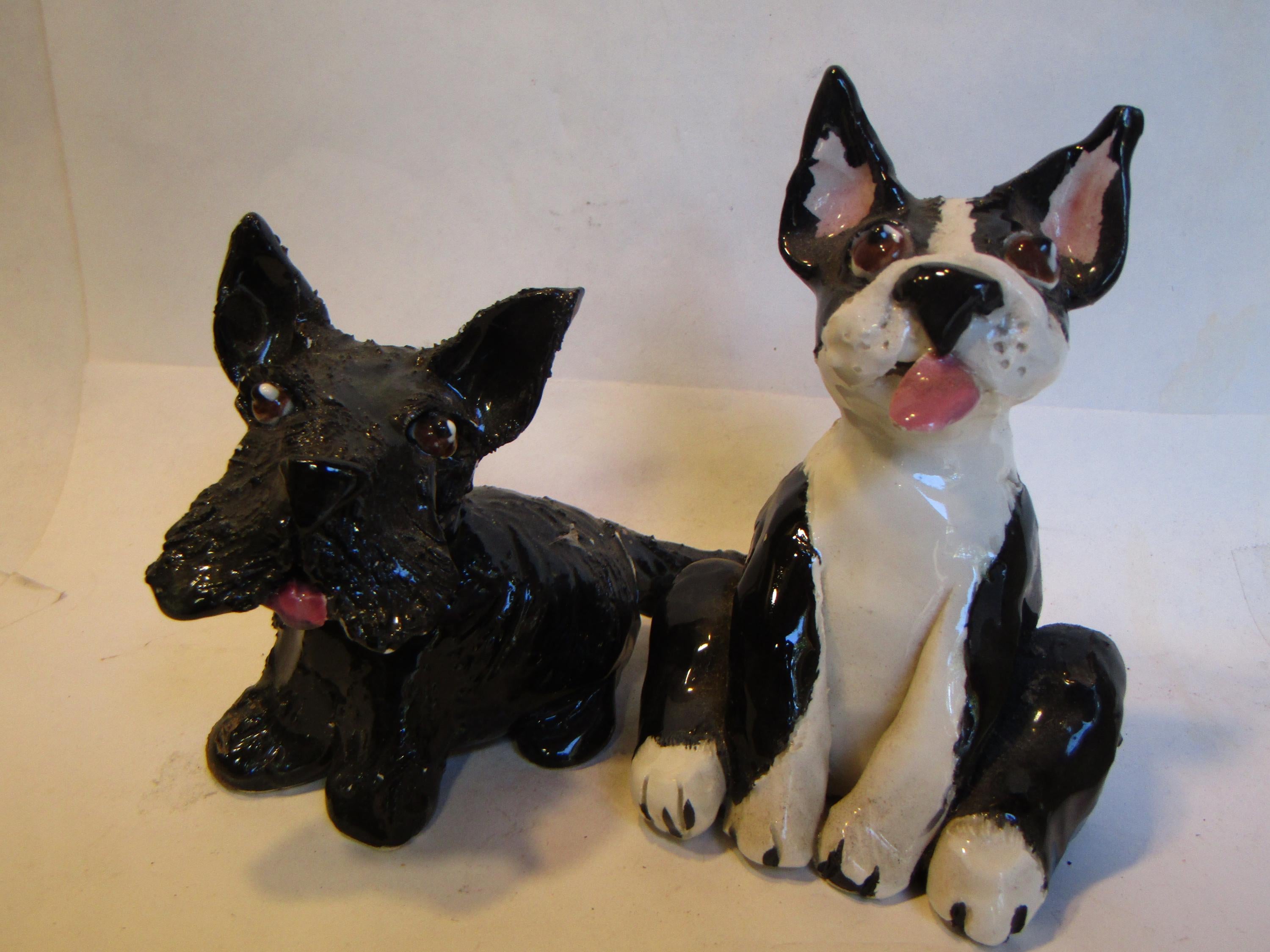 Sharkey — WhimsiClay One-of-a-Kind Scottish Terrier Sculpture by Amy Lacombe