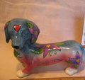Roxie — WhimsiClay Dachshund with Two Surprise Dog Pins