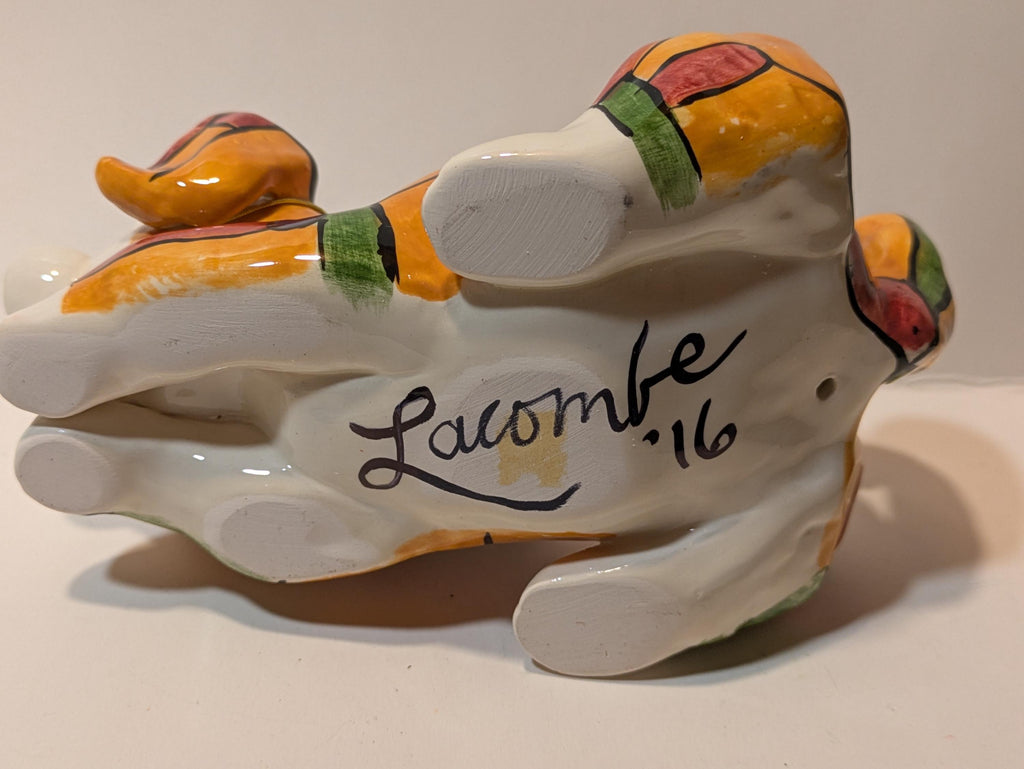 Buttons — WhimsiClay Rare Patchwork Pup Clayful Canine by Amy Lacombe, with Pug Pin