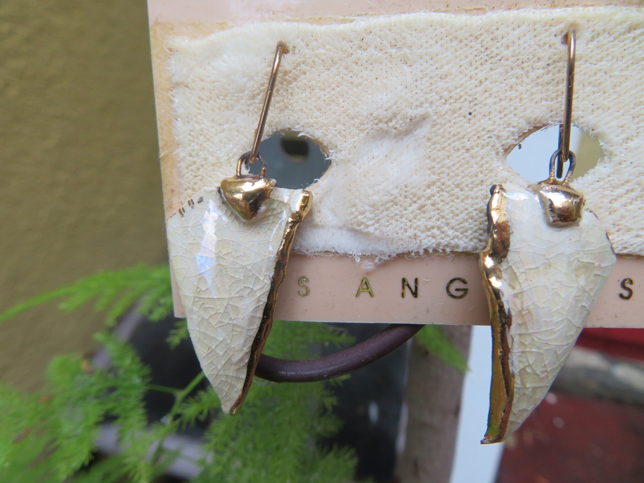 Simplicity — WhimsiClay Cream Ceramic Earrings by Amy Lacombe
