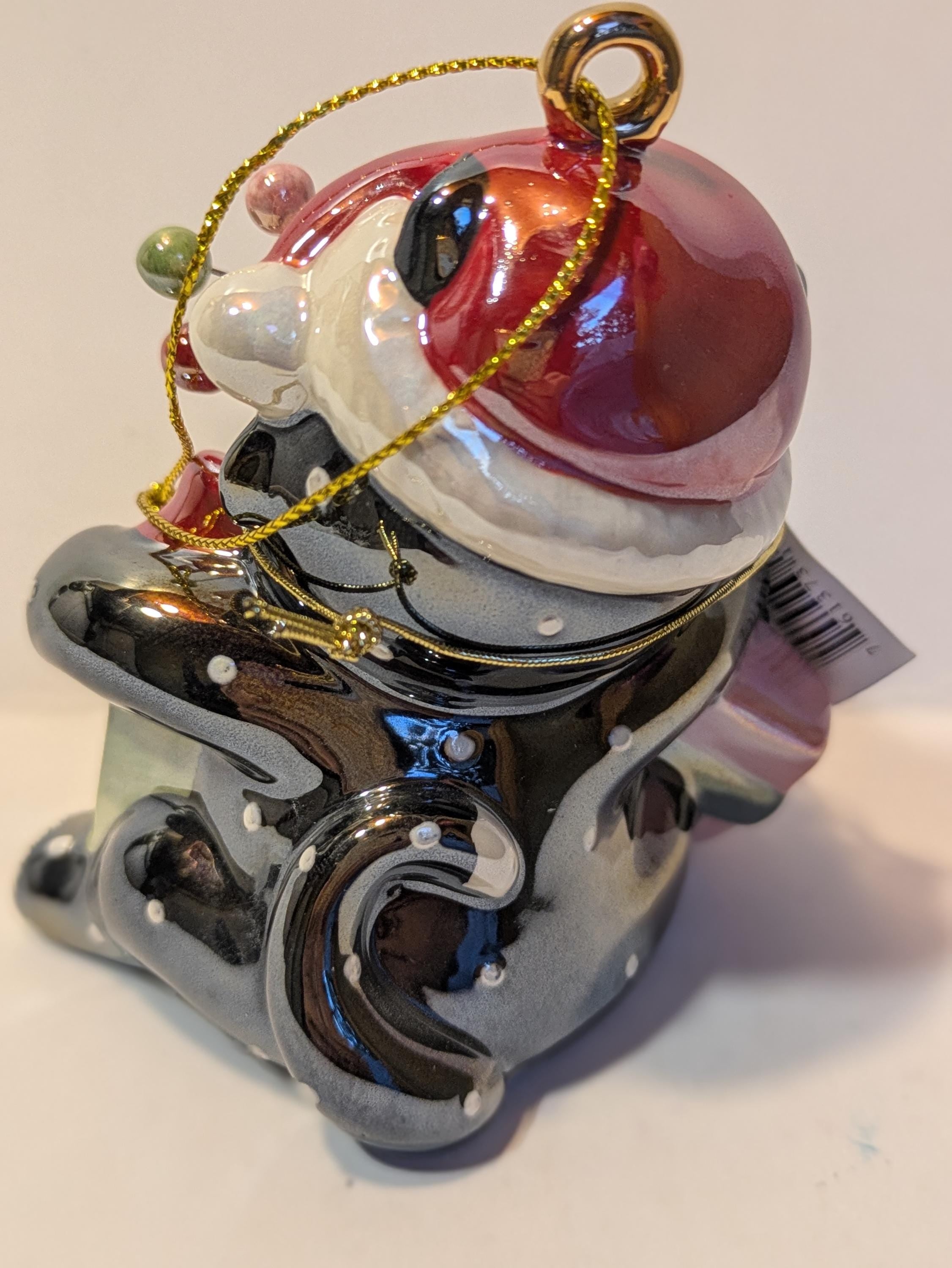 Noel — Rare WhimsiClay Colorful Tuxedo Cat Ornament