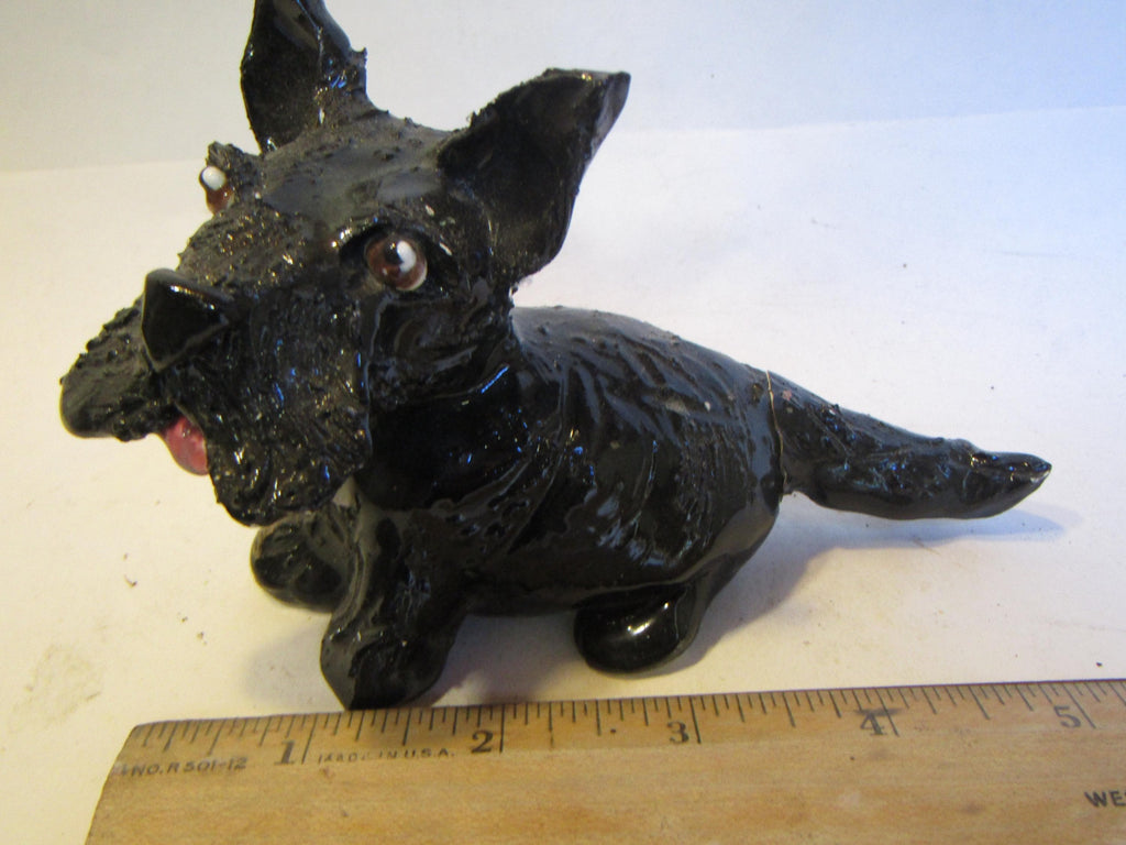 Sharkey — WhimsiClay One-of-a-Kind Scottish Terrier Sculpture by Amy Lacombe