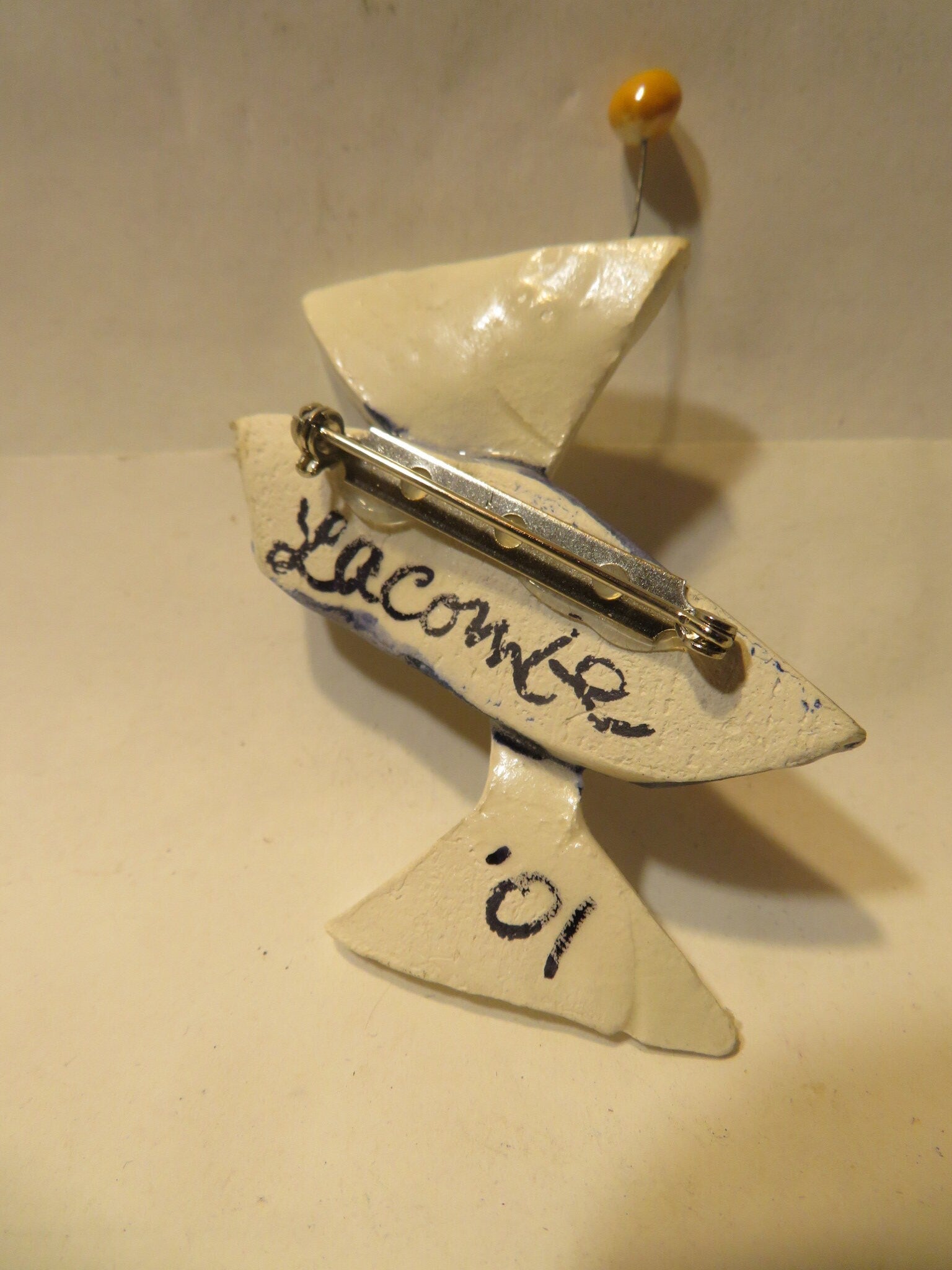 Martini — Vintage WhimsiClay Handmade Ceramic Pin by Amy Lacombe