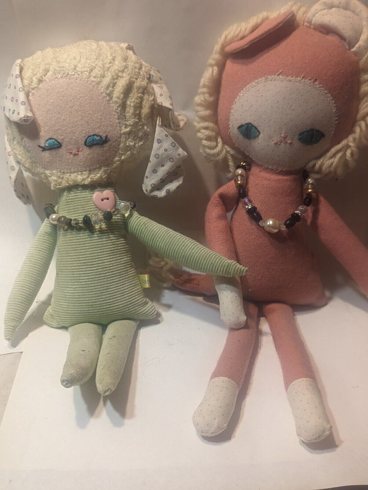 Handmade Plush Tiddlywinks Dolls with Removable Bracelet Decor