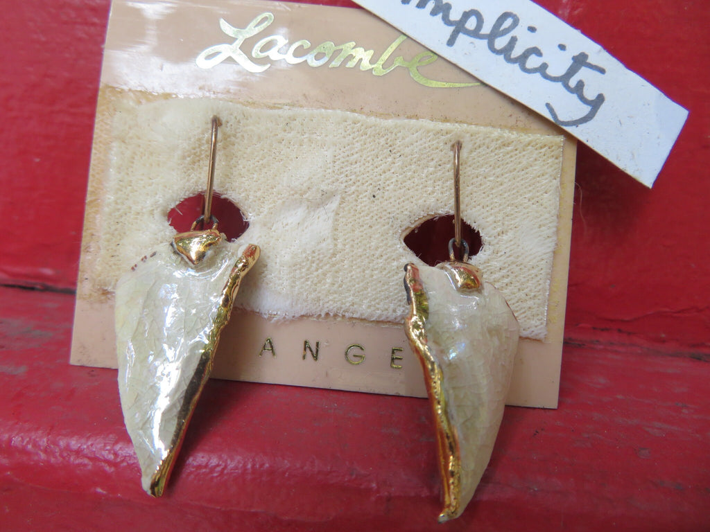 Simplicity — WhimsiClay Cream Ceramic Earrings by Amy Lacombe