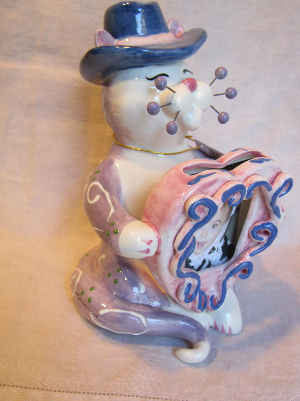 Snapshot — WhimsiClay Cat Photo Frame by Amy Lacombe, with Pins