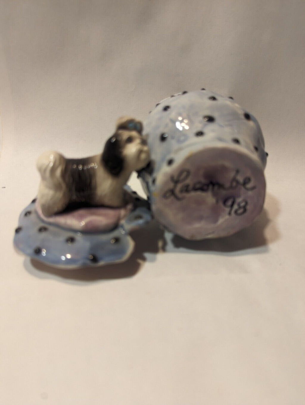 Shih Tzu & Lhasa Apso — WhimsiClay Vintage Covered Jar by Amy Lacombe