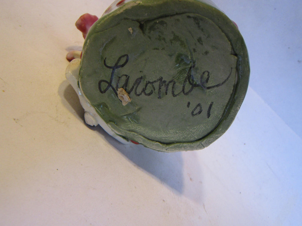 Snowman — Vintage WhimsiClay Handmade Votive with Surprise Pin