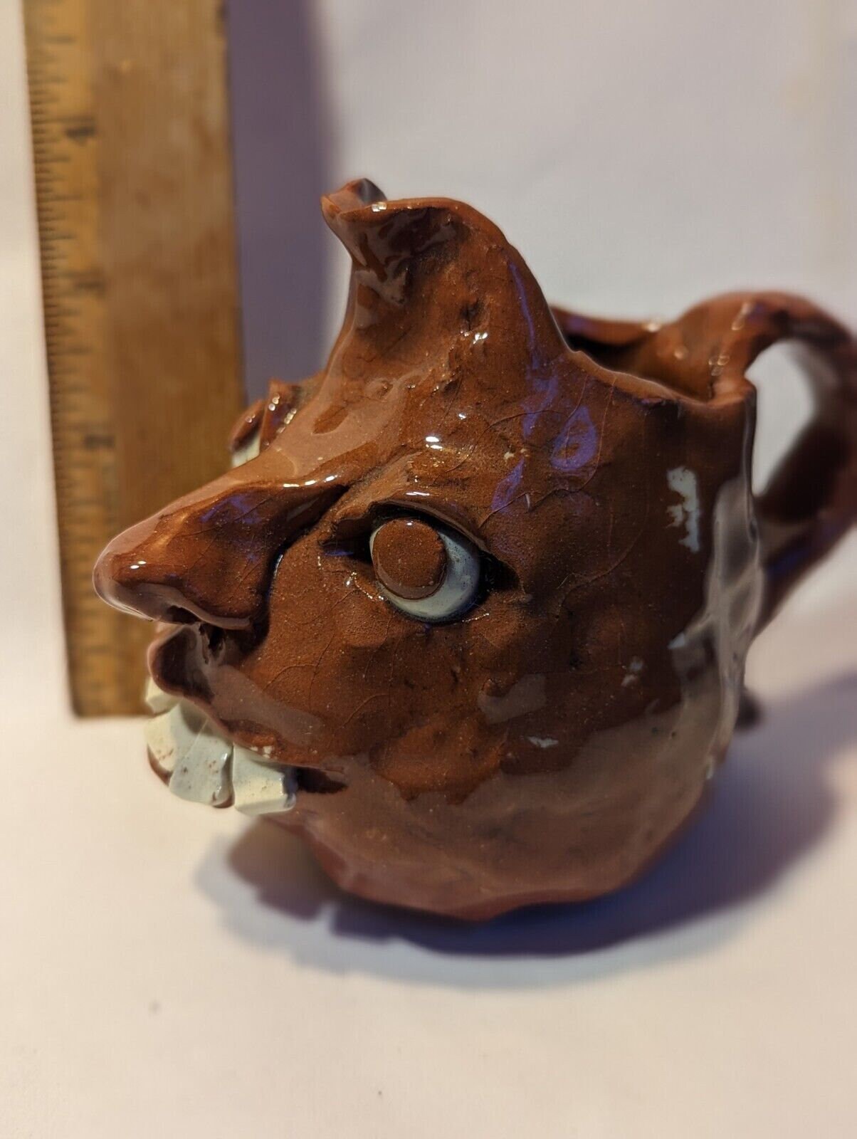Folk Art Face Jug — WhimsiClay Handmade Ceramic Pitcher by Amy Lacombe