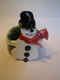Snowman — Vintage WhimsiClay Handmade Votive with Surprise Pin