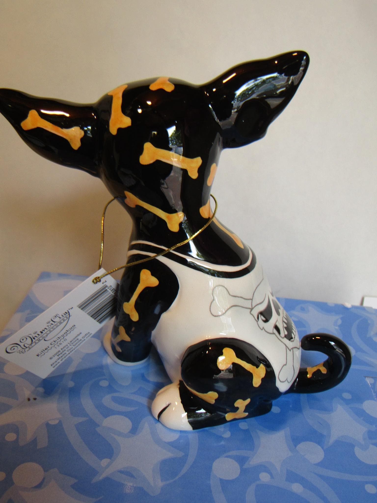 Killer — WhimsiClay Chihuahua Sculpture by Amy Lacombe, Gift Boxed with Pins