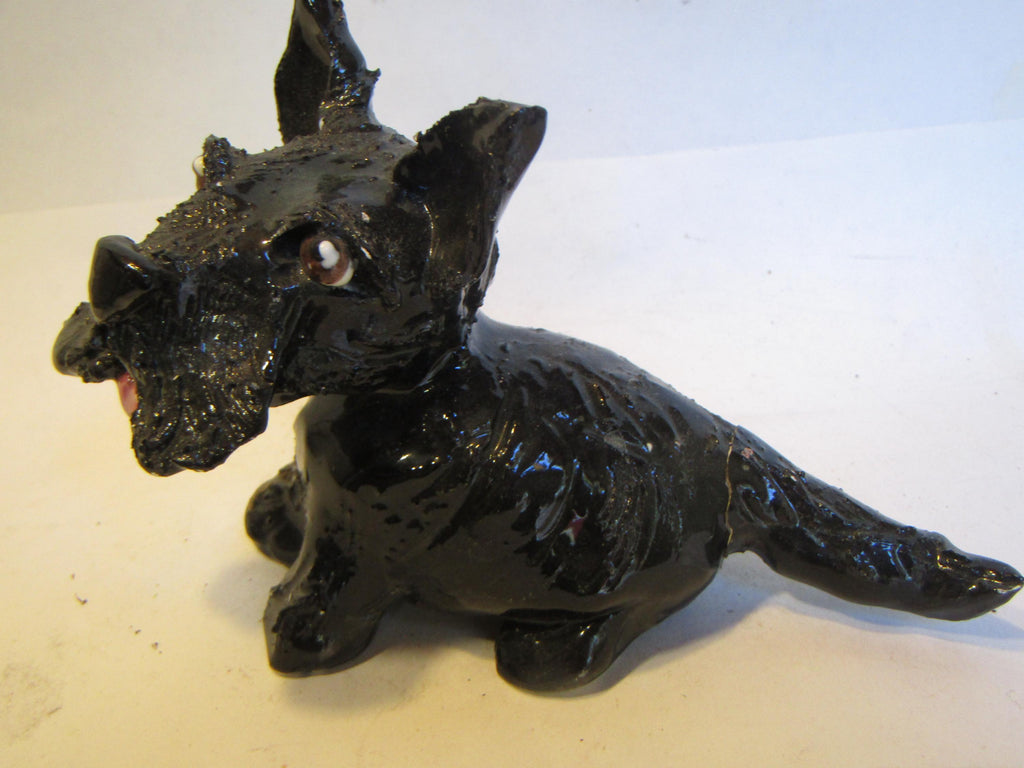 Sharkey — WhimsiClay One-of-a-Kind Scottish Terrier Sculpture by Amy Lacombe