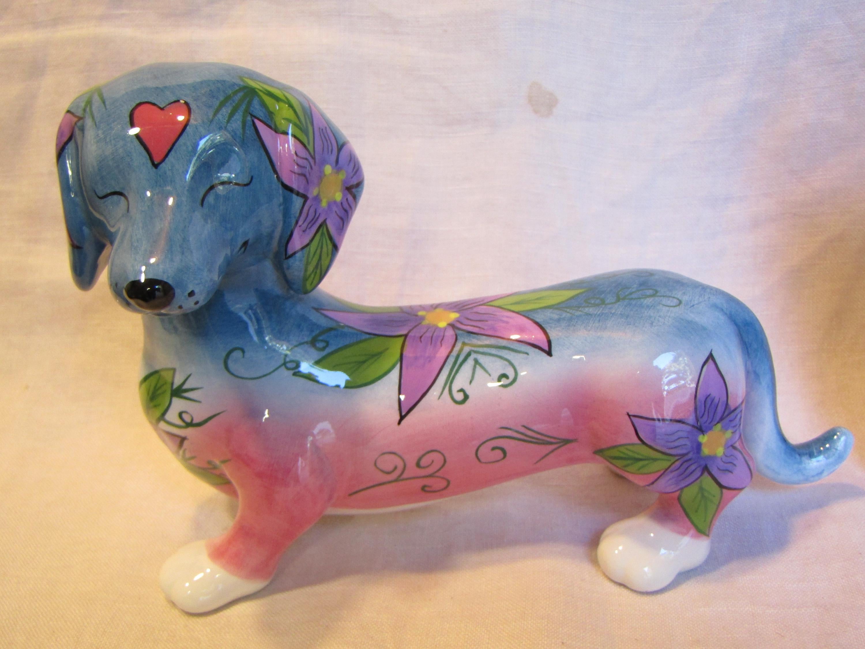 Roxie — WhimsiClay Dachshund with Two Surprise Dog Pins