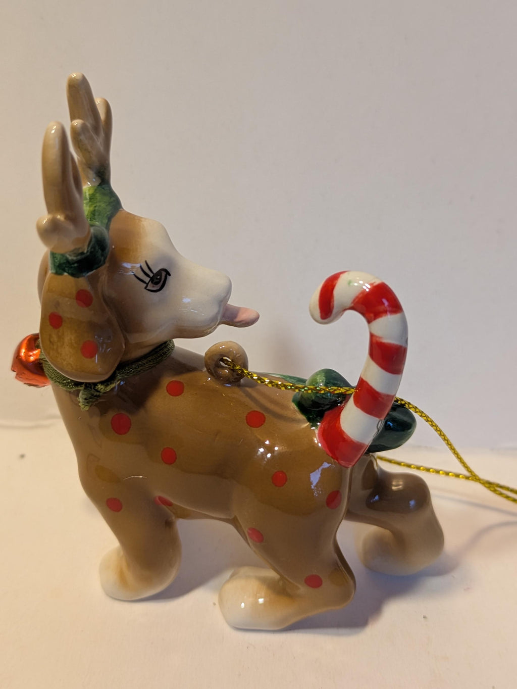 Dashette — WhimsiClay Detailed Holiday Dog Ornament & Mini Figurine by Amy Lacombe, with Dog Pin