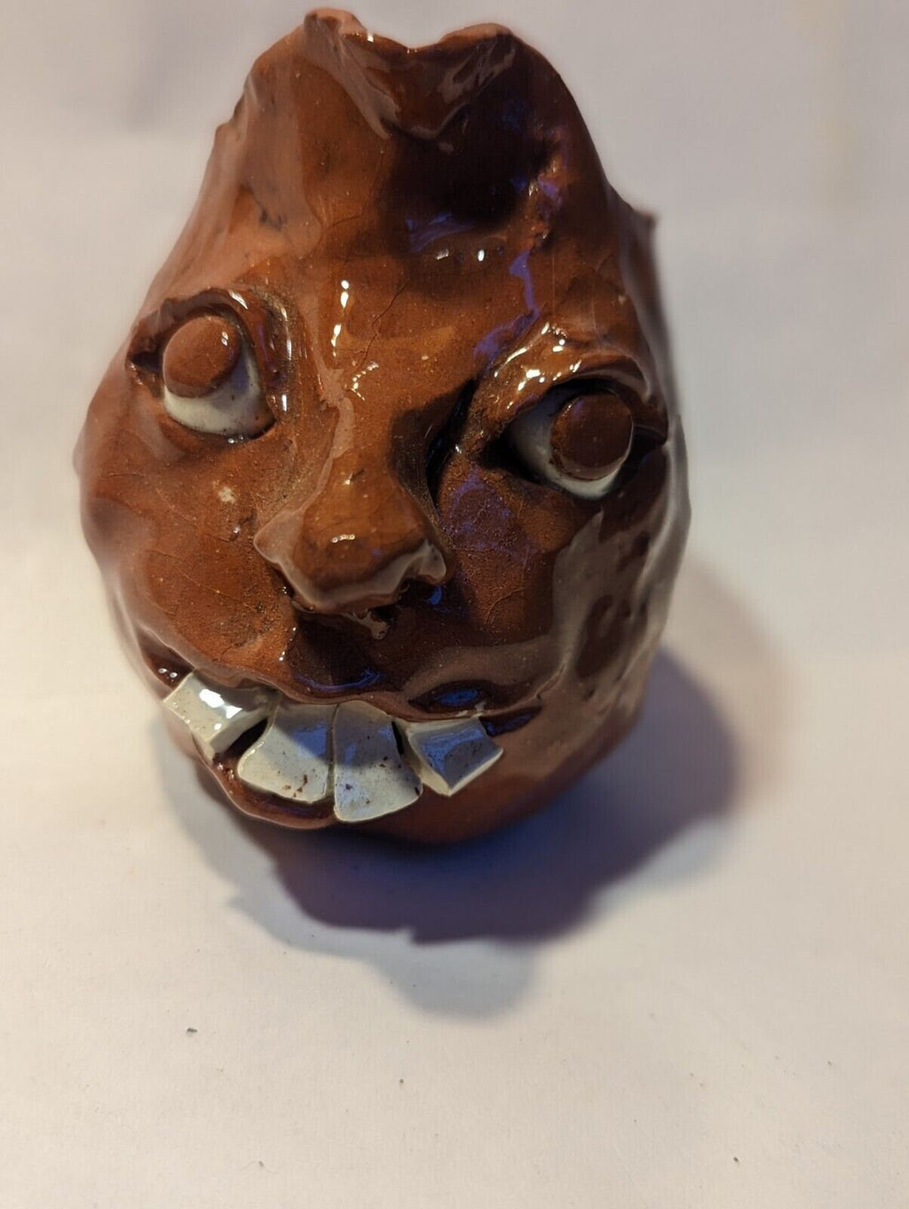 Folk Art Face Jug — WhimsiClay Handmade Ceramic Pitcher by Amy Lacombe