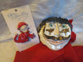 Pierre — Vintage WhimsiClay Mustachioed Ceramic Belt Buckle with Ultra Suede Belt & Pin