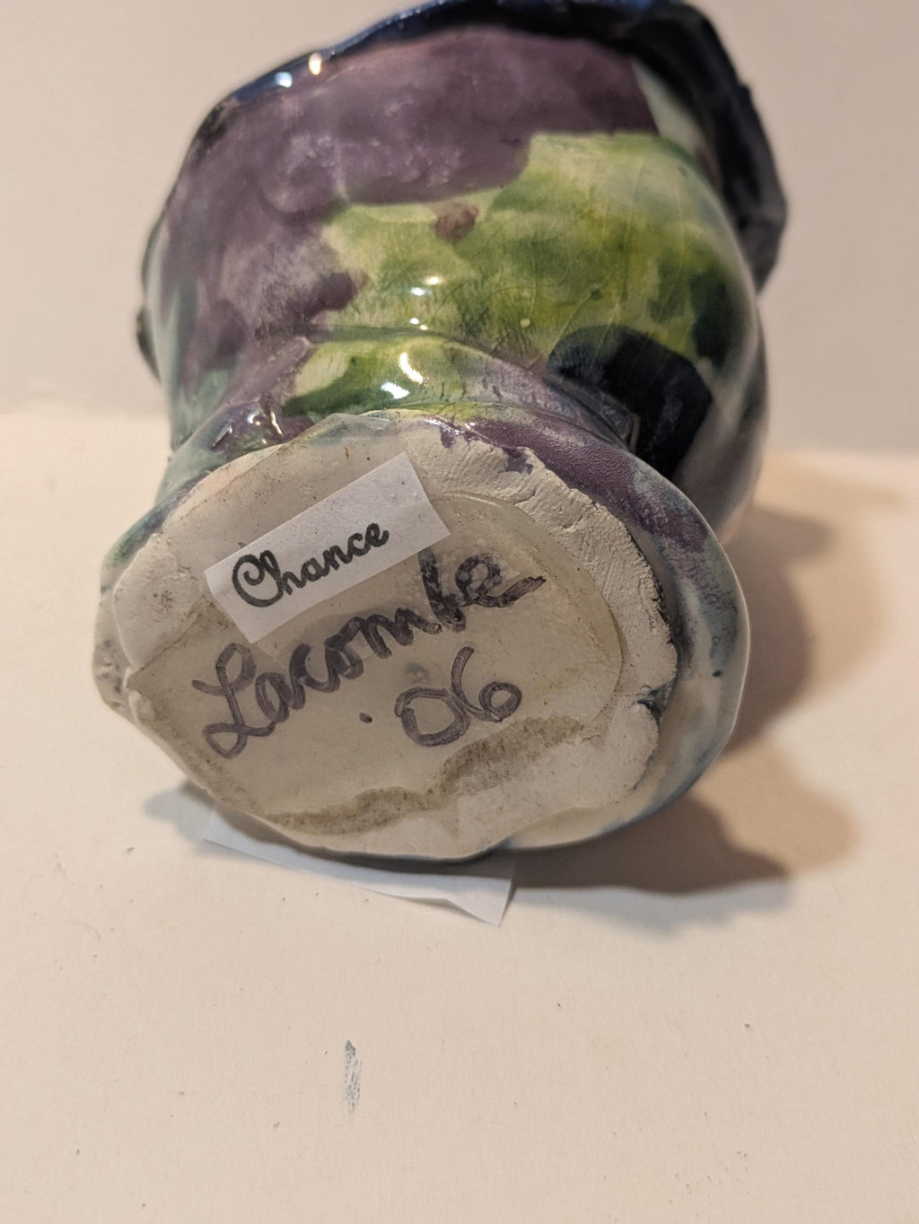 Chance — Vintage WhimsiClay Jewel-Toned Clown Head by Amy Lacombe
