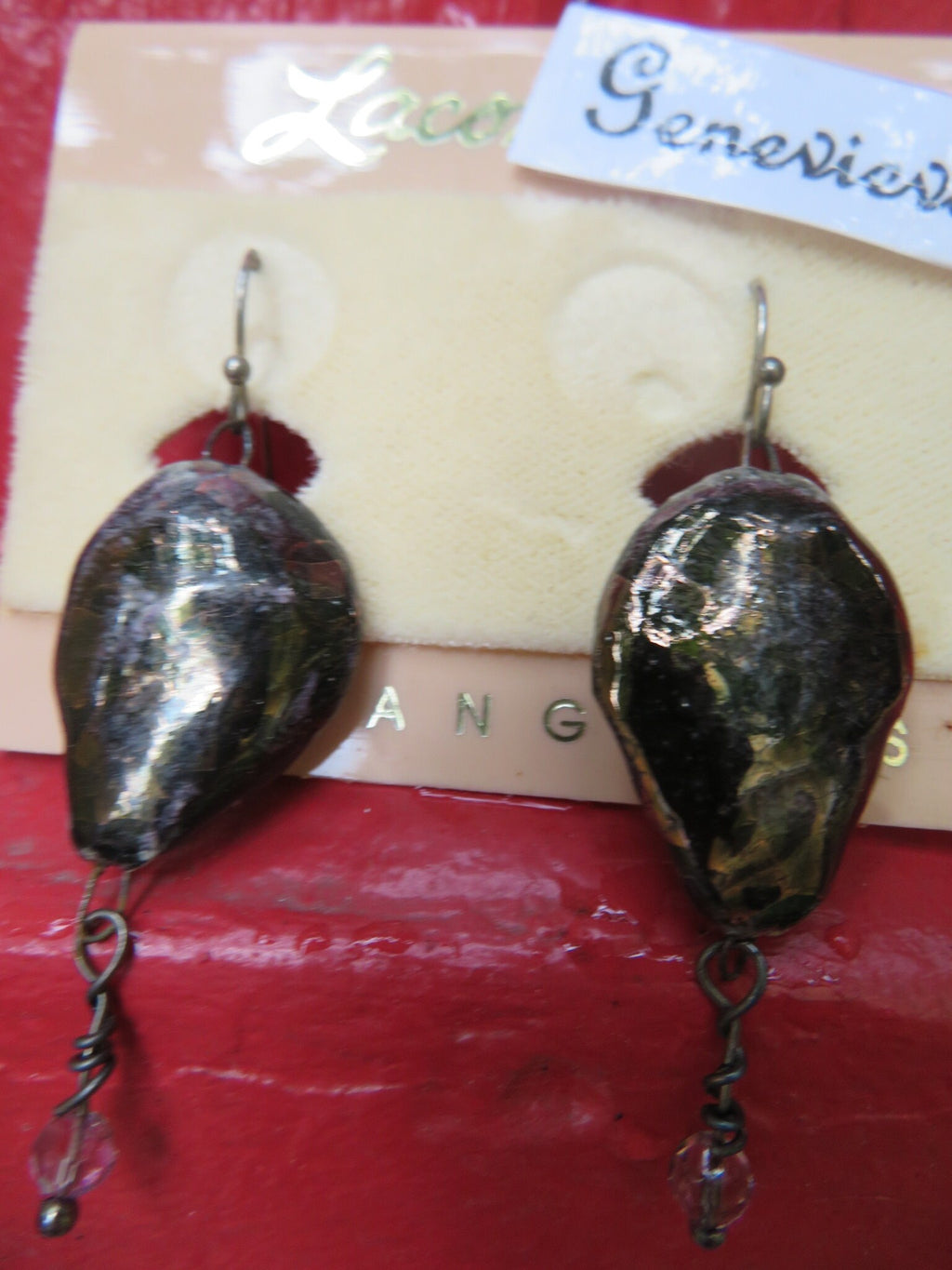 Genevieve — WhimsiClay Black Lustrous Earrings by Amy Lacombe