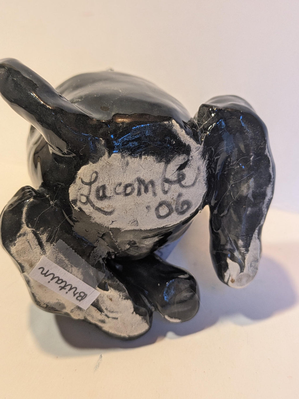 Britain — WhimsiClay One-of-a-Kind Vintage Black Lab Sculpture by Amy Lacombe