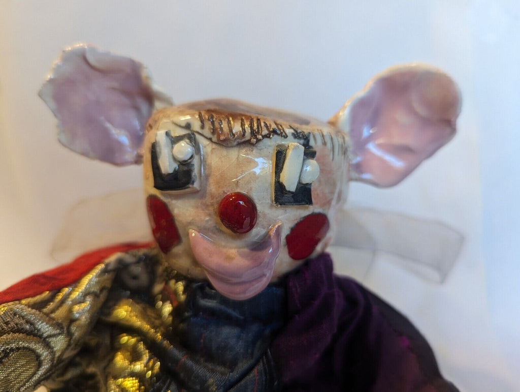 Musical Silk Clown Doll — WhimsiClay Mixed Media, Plays Happy Birthday