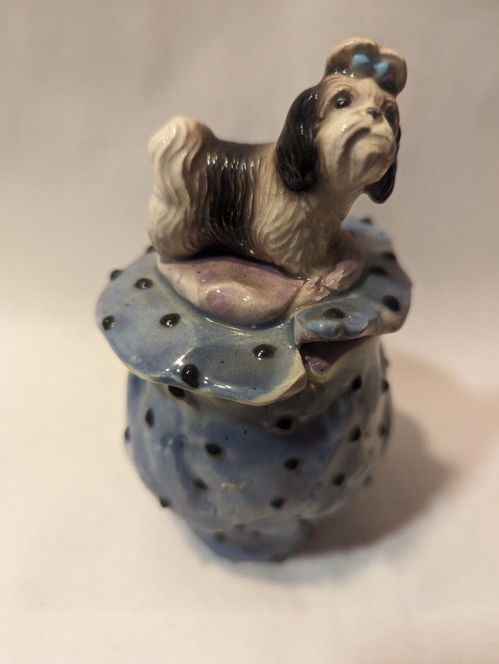 Shih Tzu & Lhasa Apso — WhimsiClay Vintage Covered Jar by Amy Lacombe