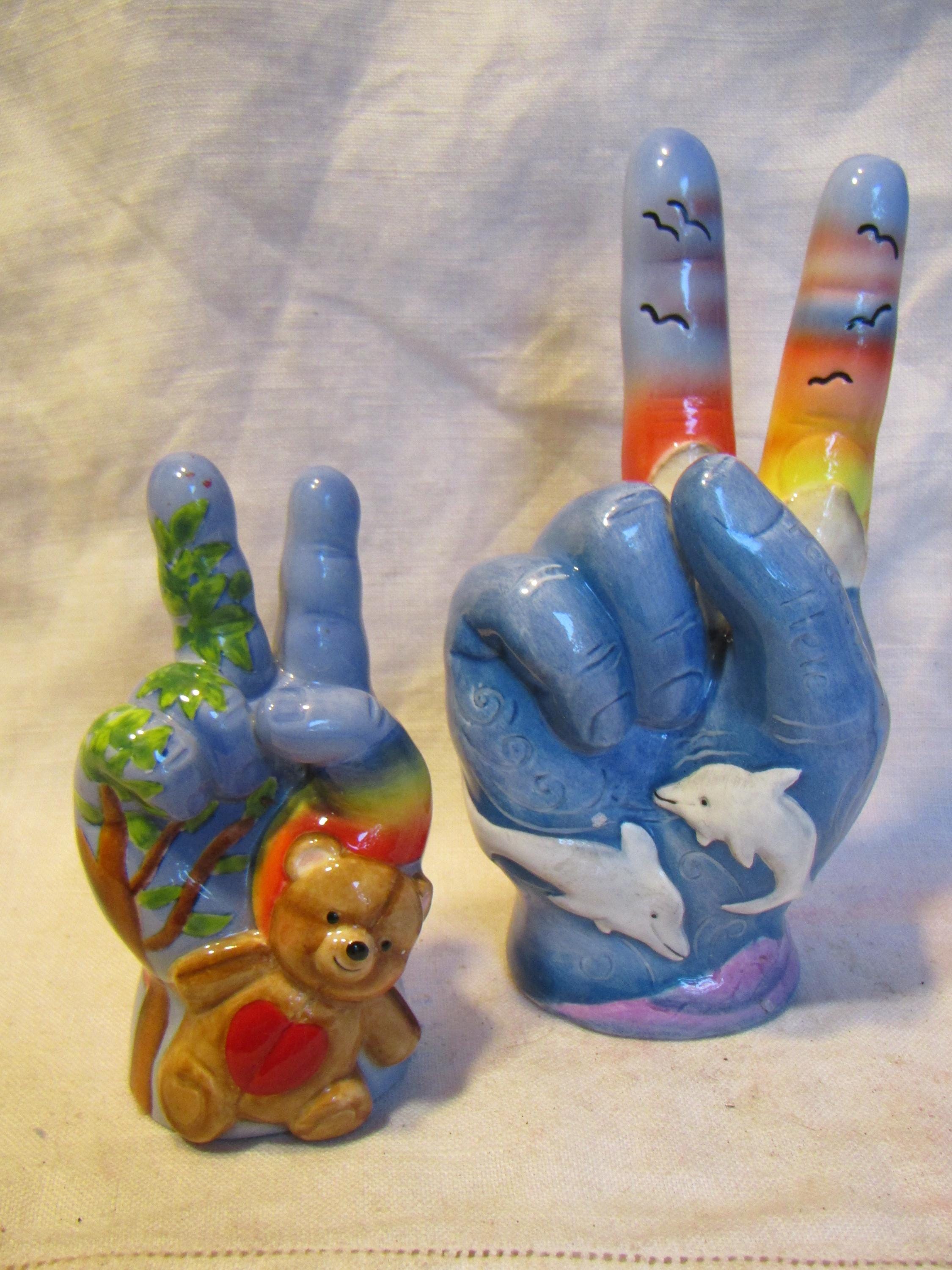 Rainbow Teddy Bear — WhimsiClay Prototype by Amy Lacombe, with Floral Pin